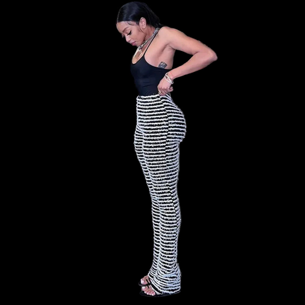 FlexStripe Wide-Leg Pants