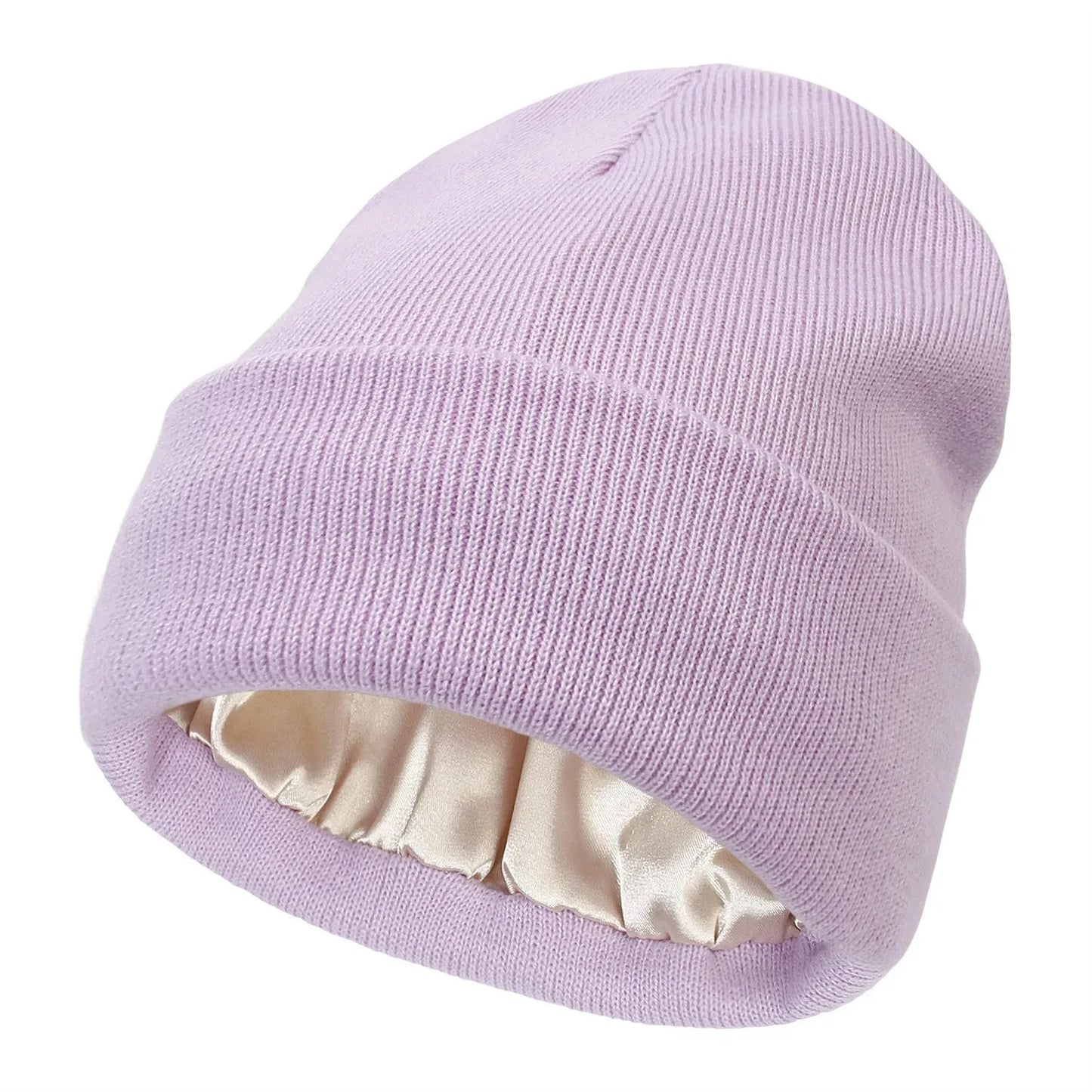 Unisex Satin Lined Beanie Hat For Women