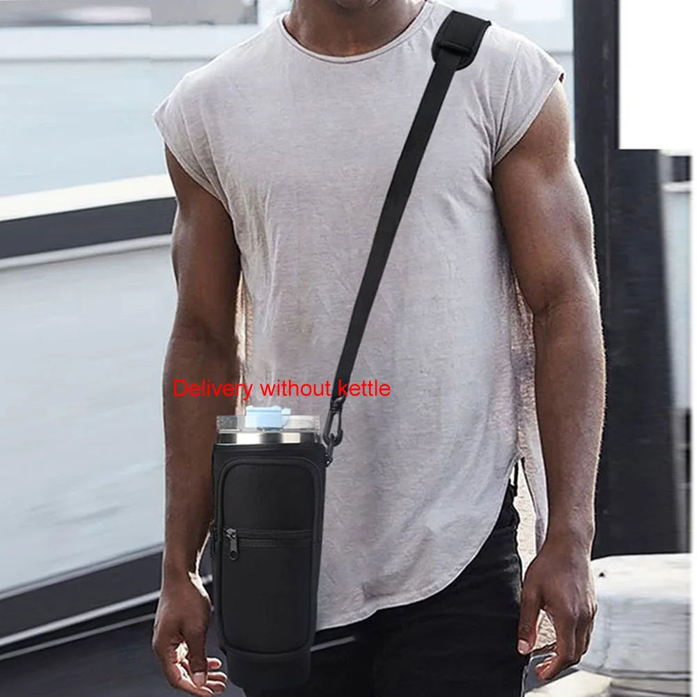 Portable Water Bottle Carrier Bag with Phone Pocket for Stanley 40oz