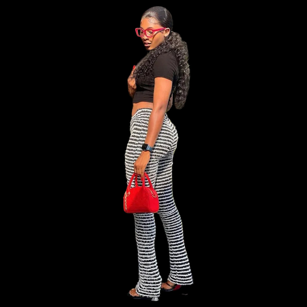 FlexStripe Wide-Leg Pants