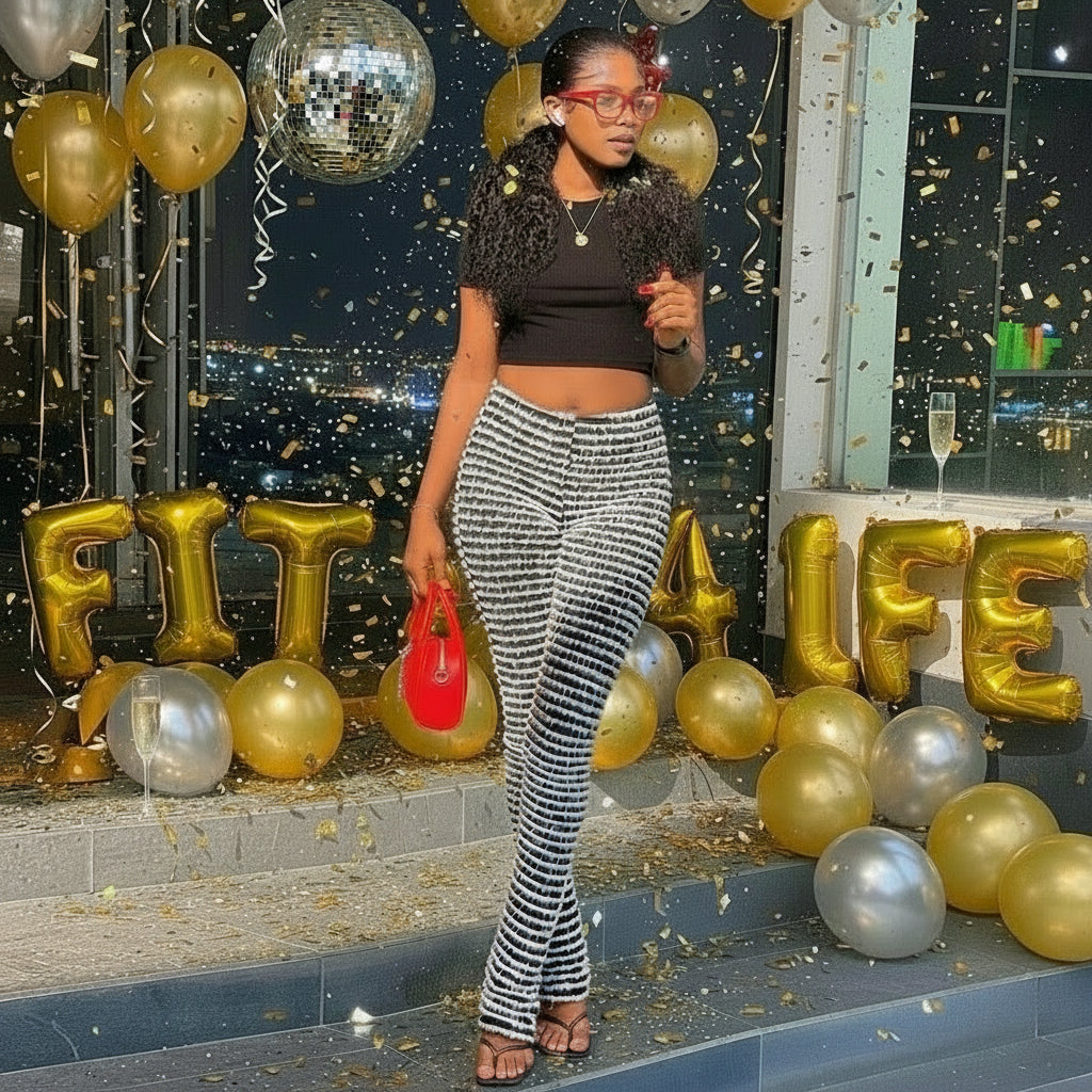 FlexStripe Wide-Leg Pants