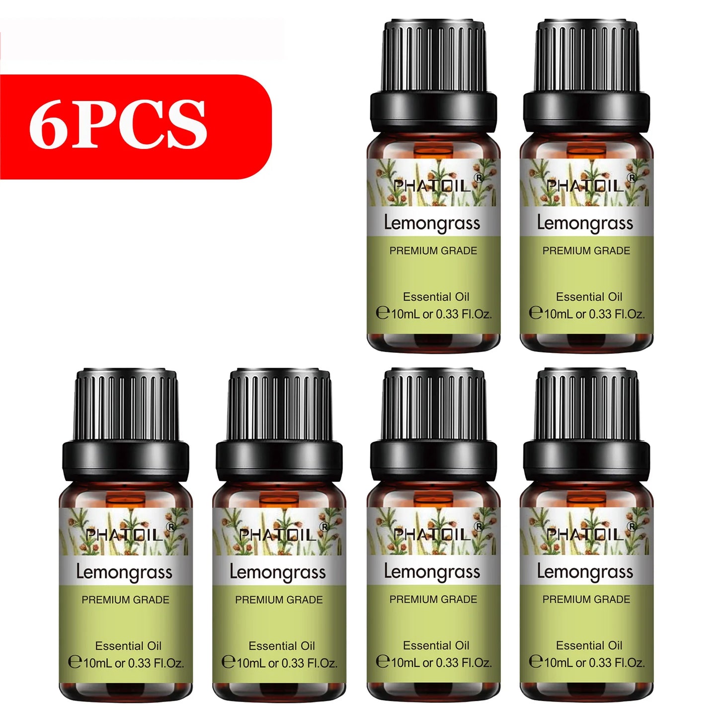 PHATOIL 6pcs Essential Oil Set 10ml
