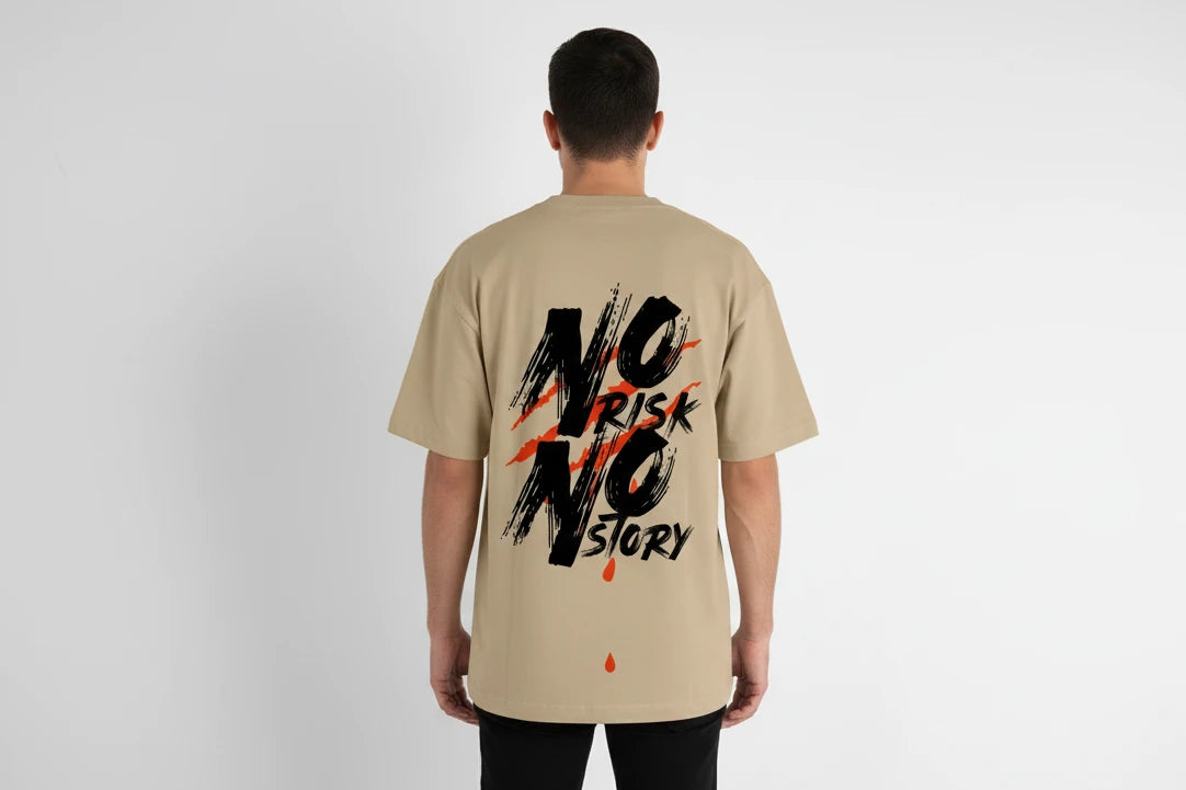 No Risk No Story Cotton Men's  T-shirt