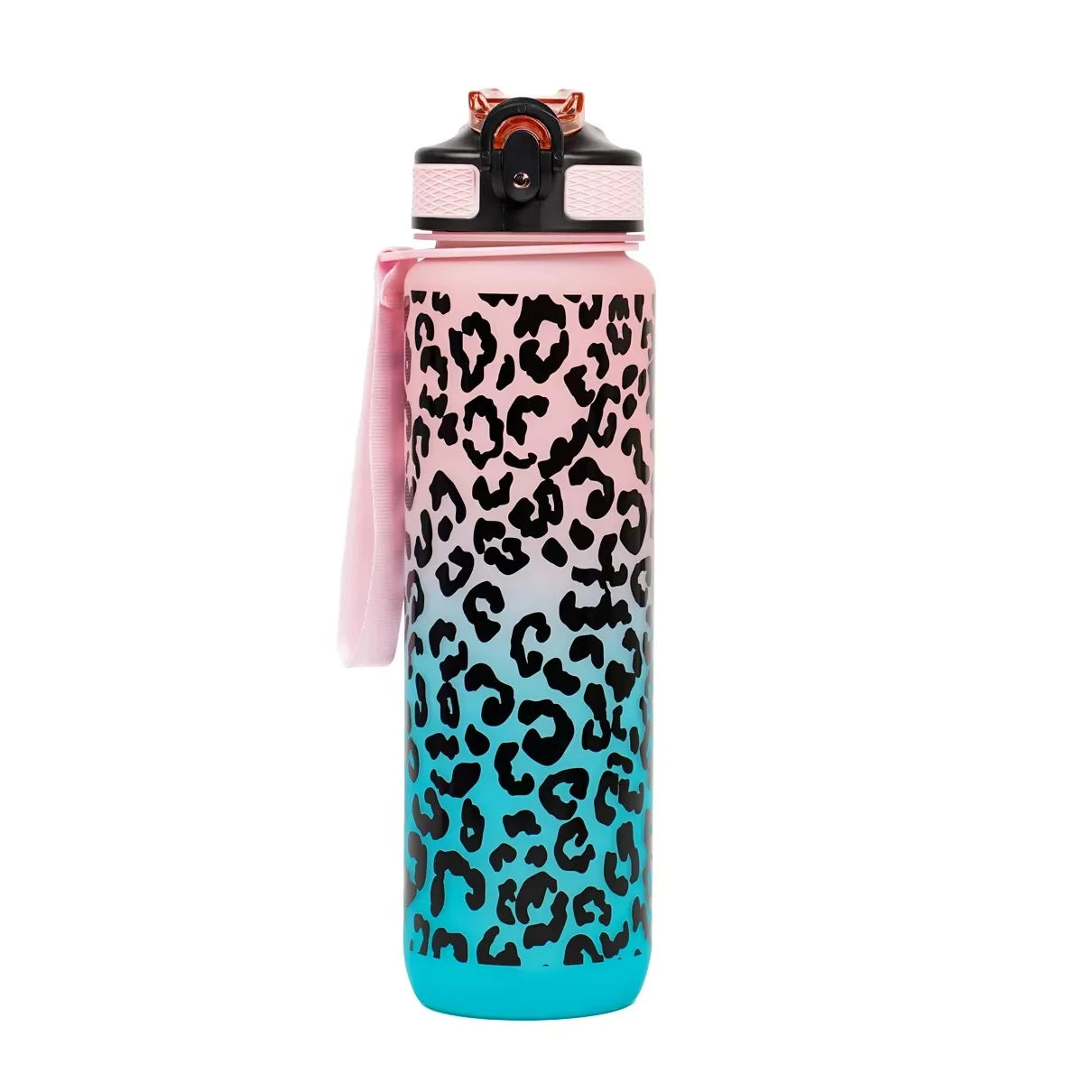 1 Liter Leopard Print Refillable Water Bottle