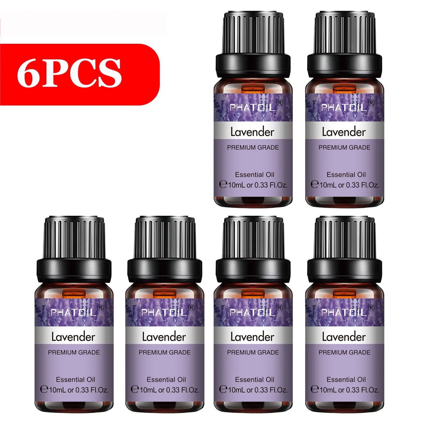 PHATOIL 6pcs Essential Oil Set 10ml