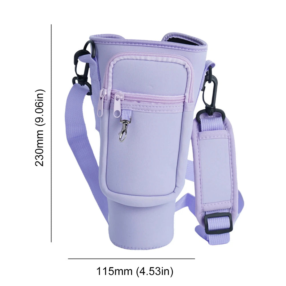 Portable Water Bottle Carrier Bag with Phone Pocket for Stanley 40oz