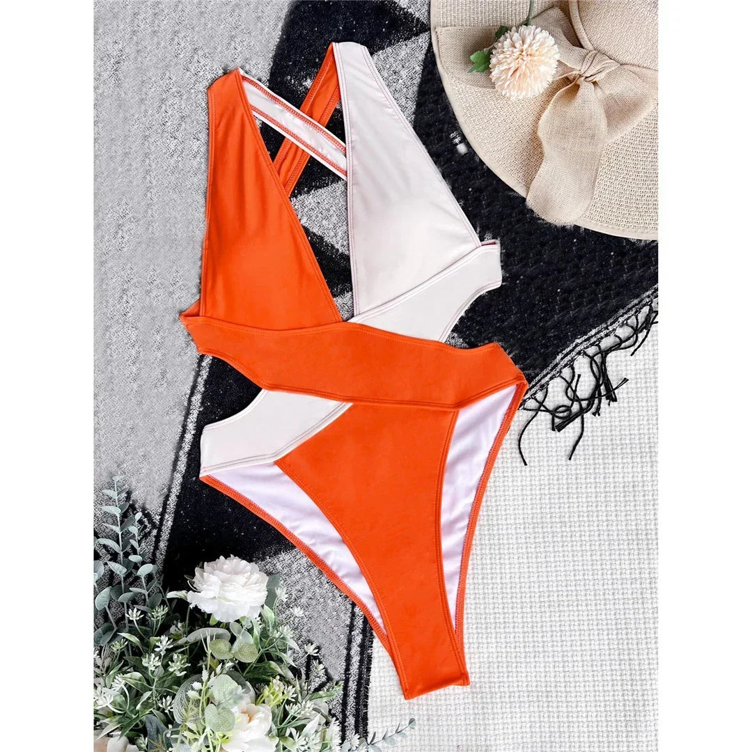 Deep V Neck One Piece Jump Suit