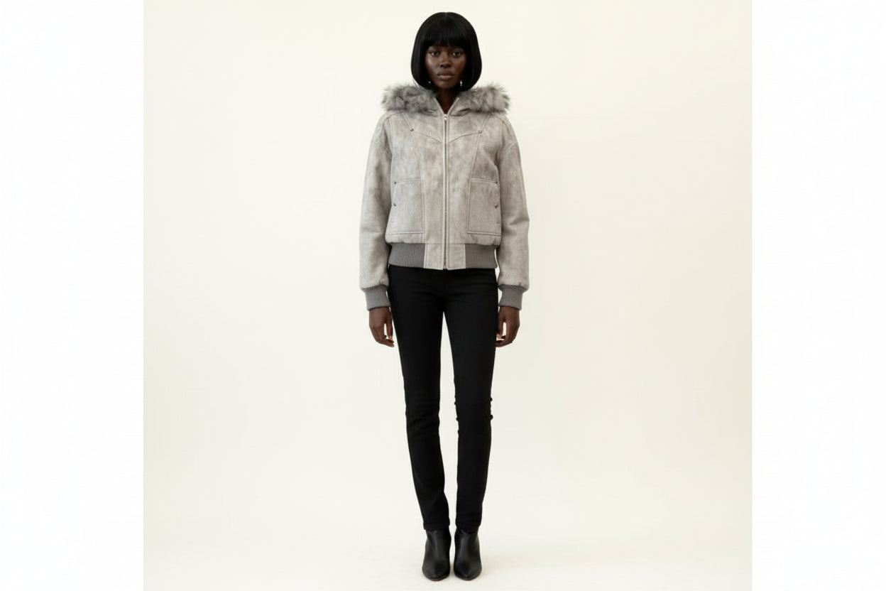 Chic Fur Hooded Coat