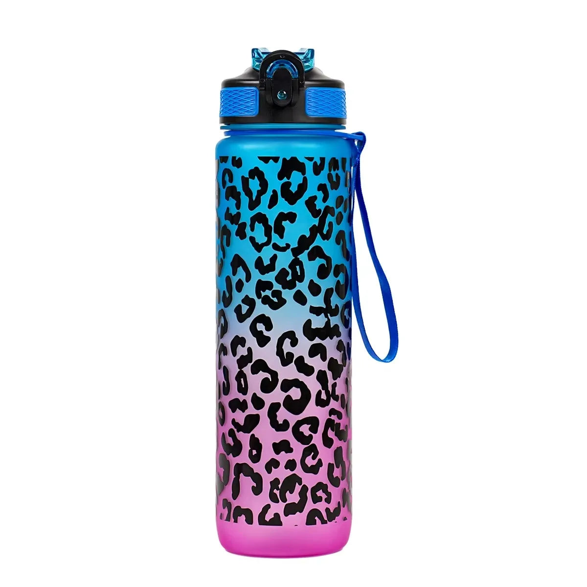 1 Liter Leopard Print Refillable Water Bottle
