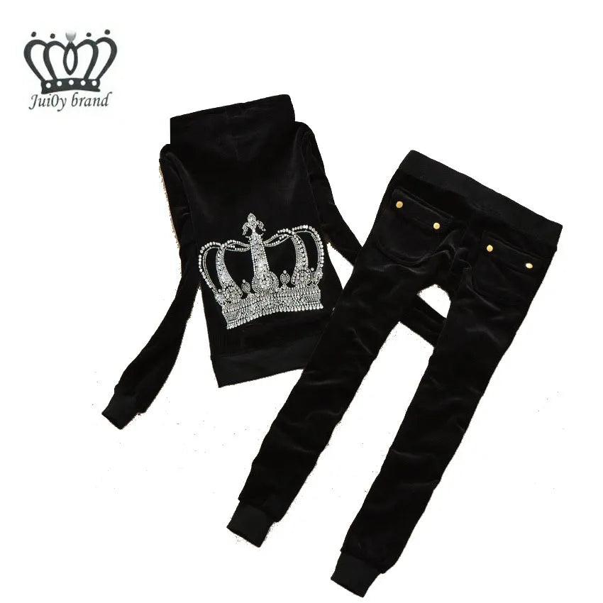 Diamond Velour Tracksuit For Women