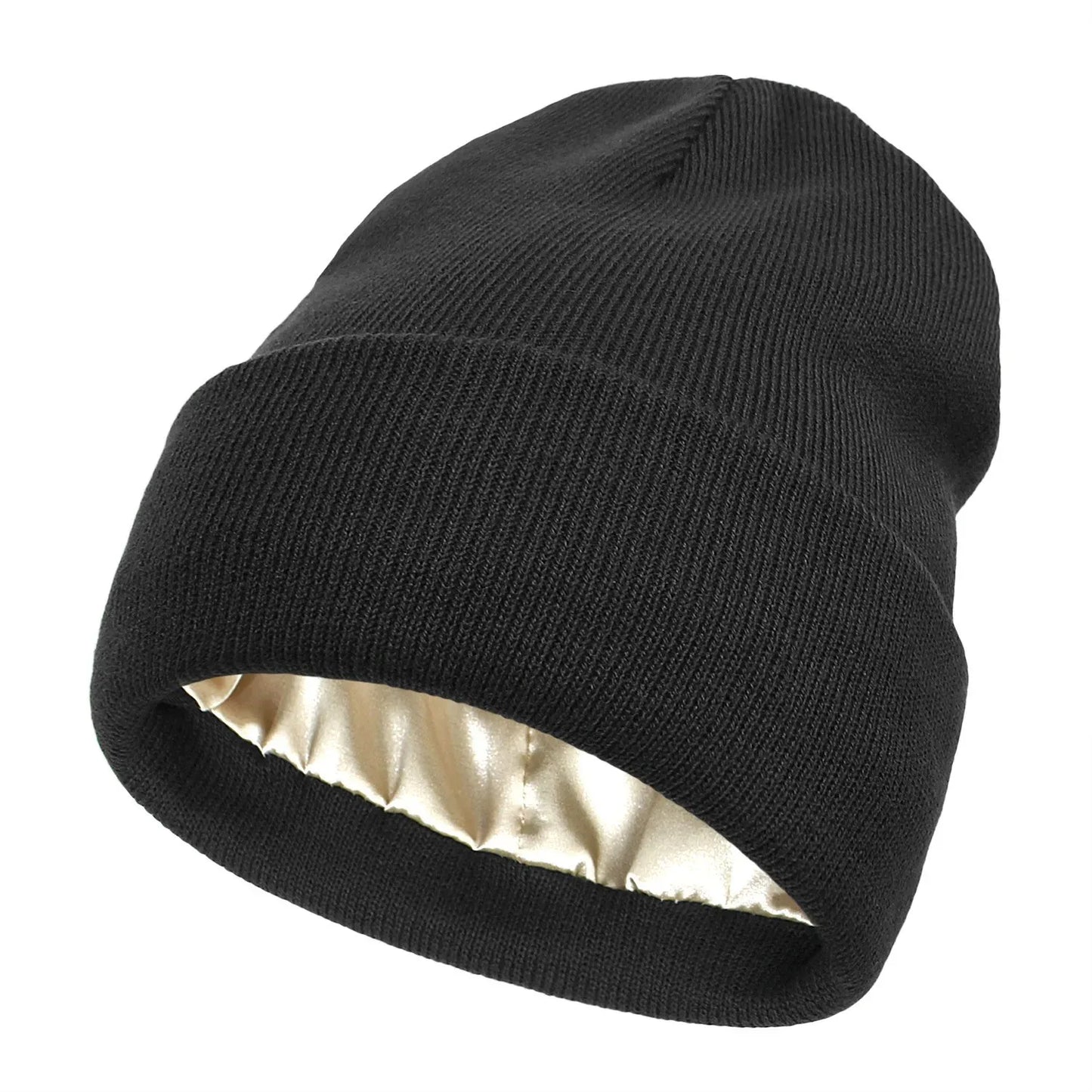 Unisex Satin Lined Beanie Hat For Women
