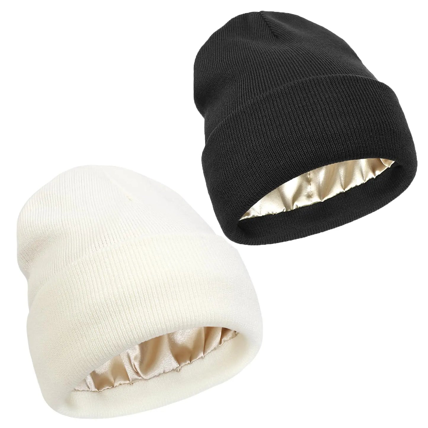 Unisex Satin Lined Beanie Hat For Women