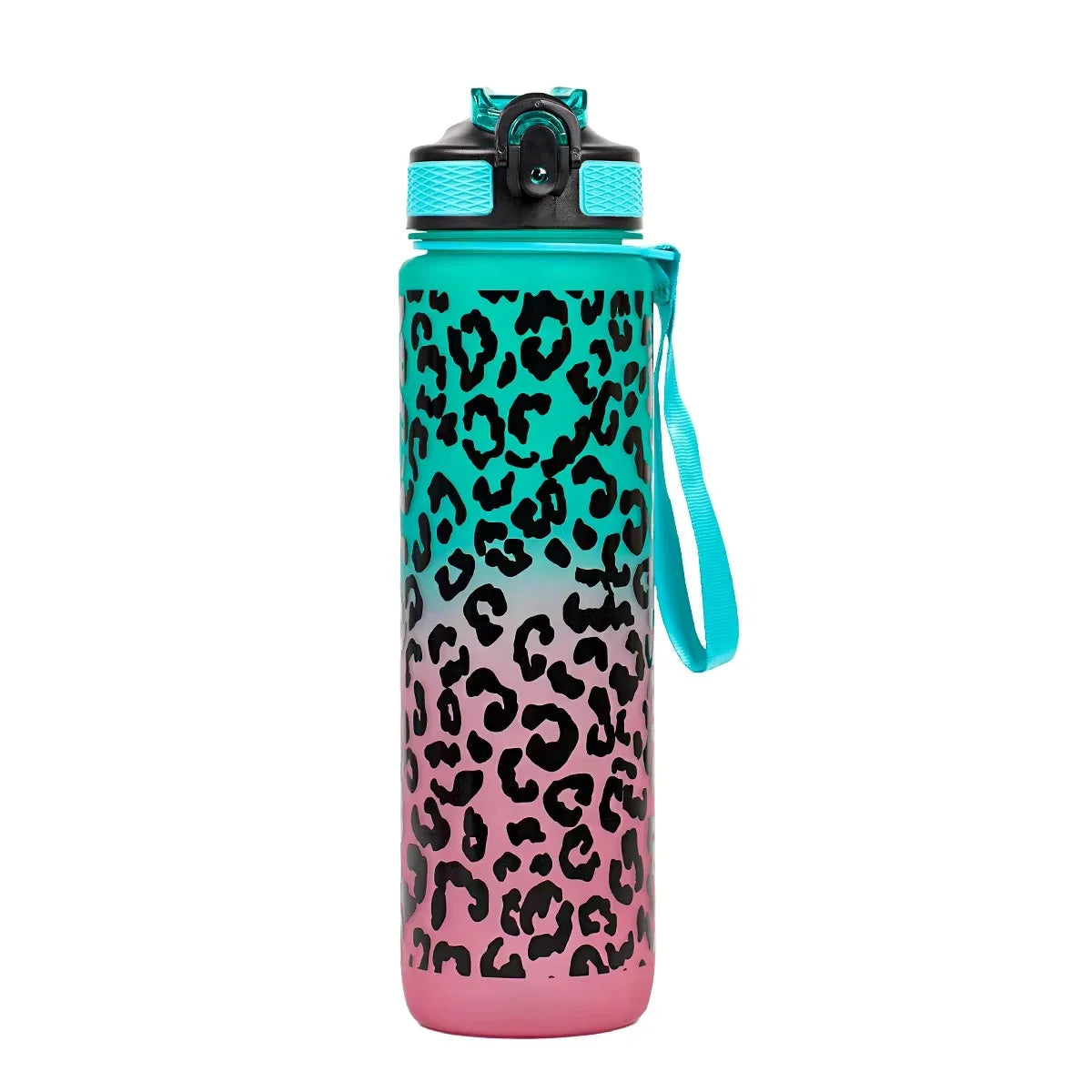 1 Liter Leopard Print Refillable Water Bottle