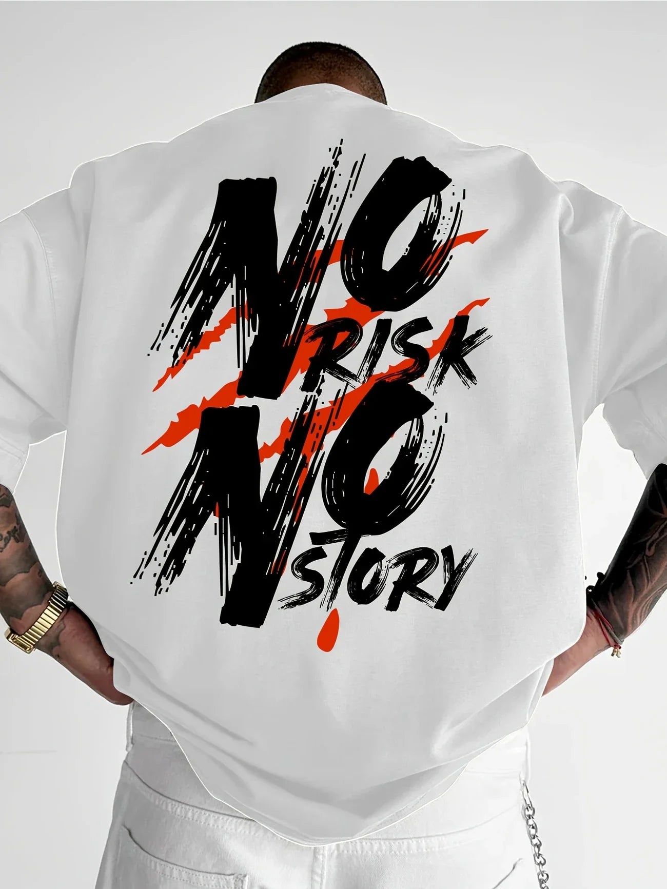 No Risk No Story Cotton Men's  T-shirt
