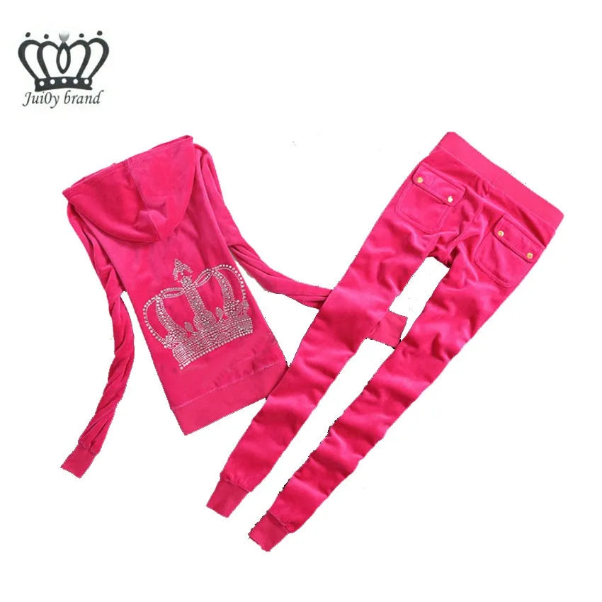 Diamond Velour Tracksuit For Women