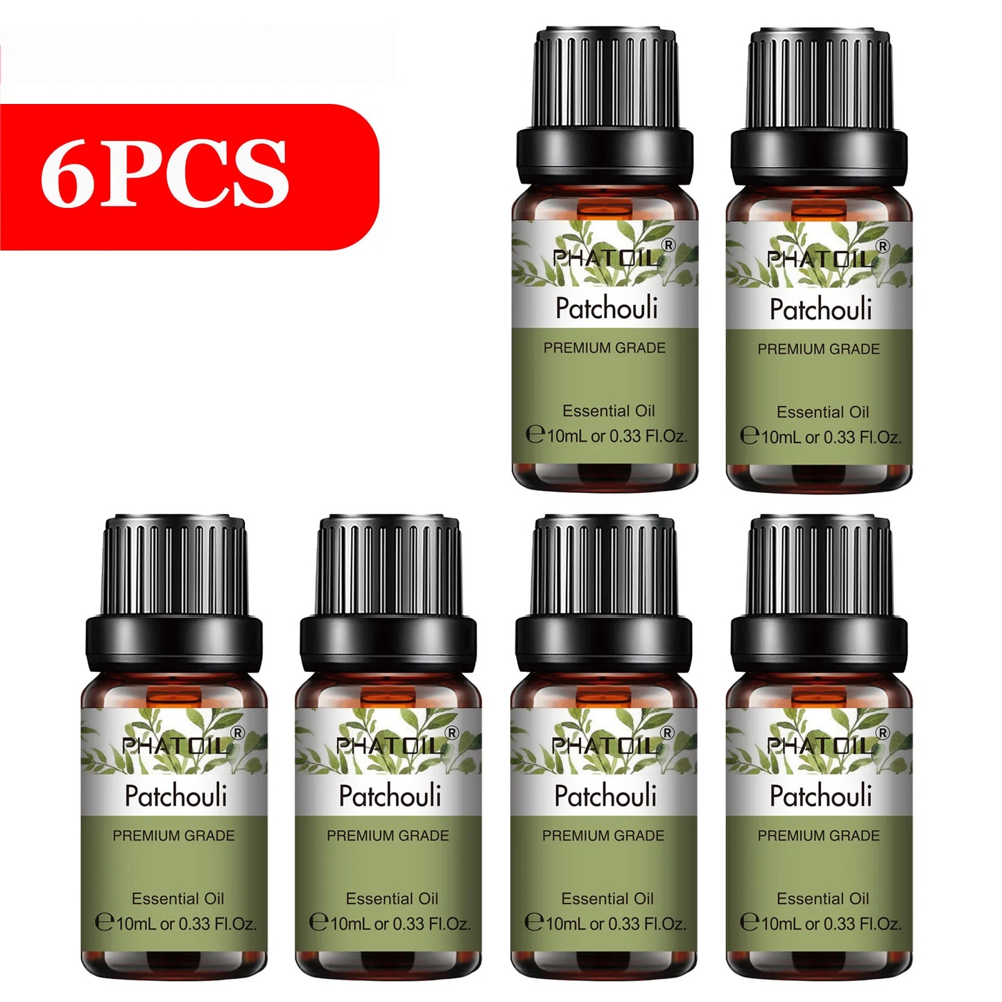PHATOIL 6pcs Essential Oil Set 10ml