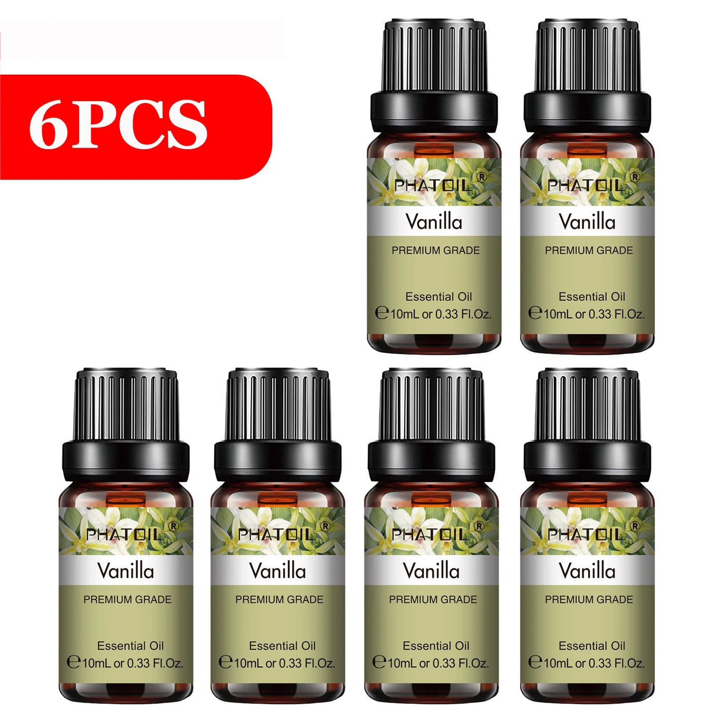 PHATOIL 6pcs Essential Oil Set 10ml