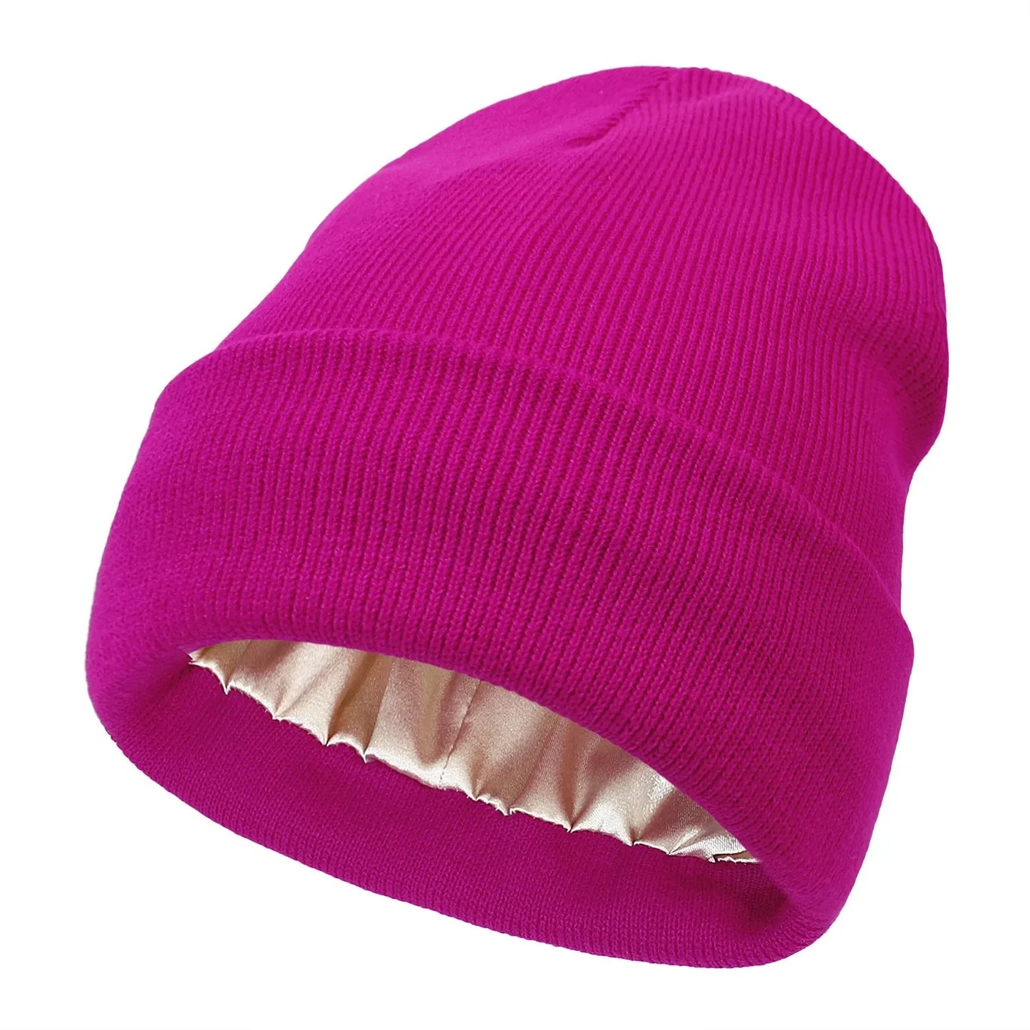 Unisex Satin Lined Beanie Hat For Women