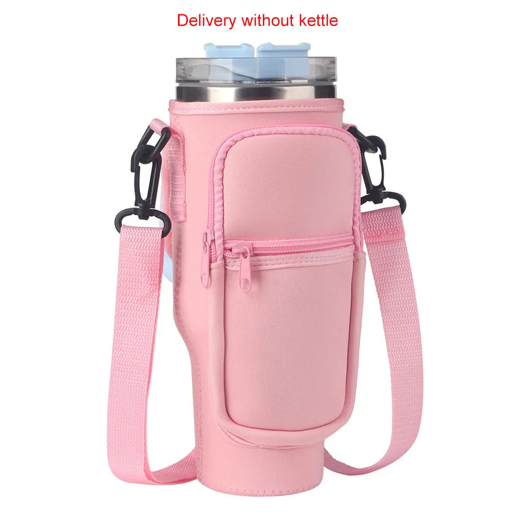 Portable Water Bottle Carrier Bag with Phone Pocket for Stanley 40oz