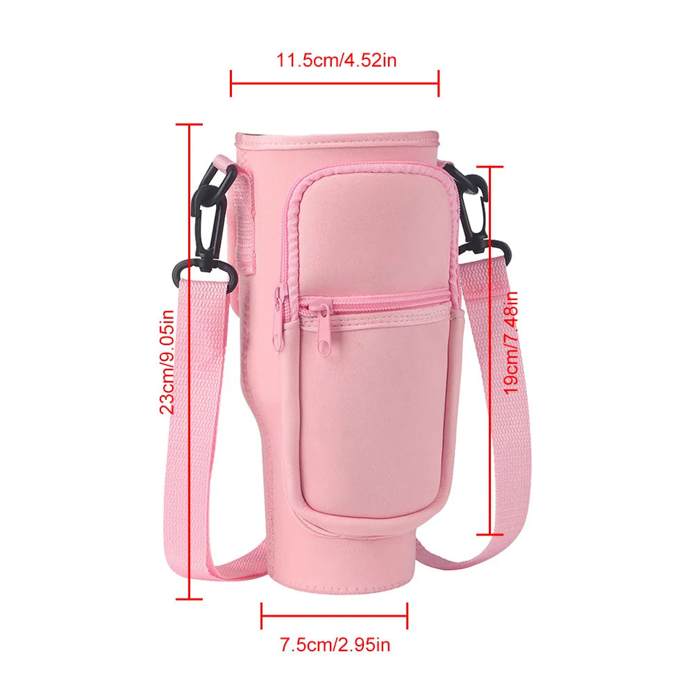 Portable Water Bottle Carrier Bag with Phone Pocket for Stanley 40oz