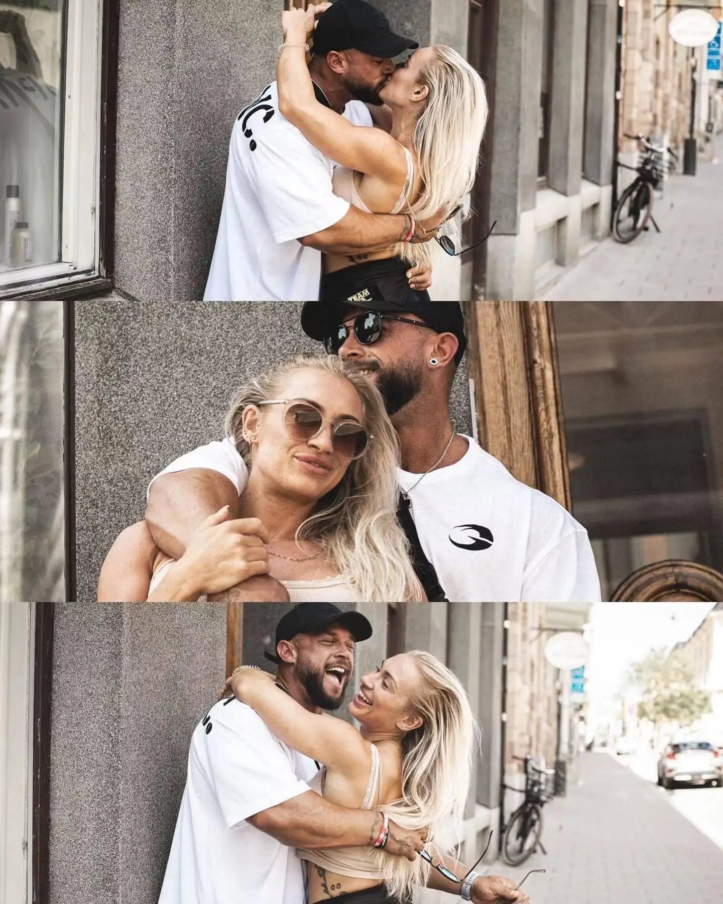 GASPt T-shirt Summer City Fitness Fitness Muscle Training Sports Loose casual crewneck Men's T-shirt couples pure cotton