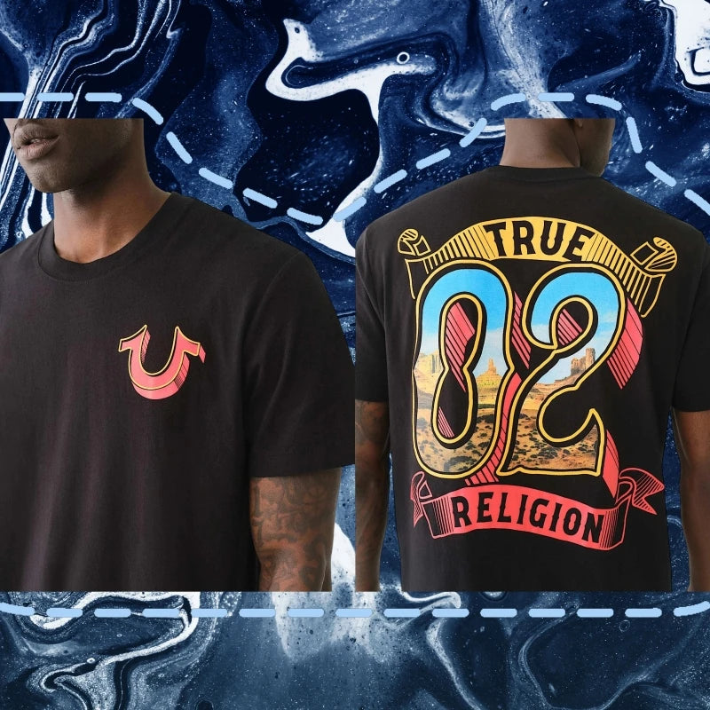 True Religion T-shirt Women Short Sleeves Men