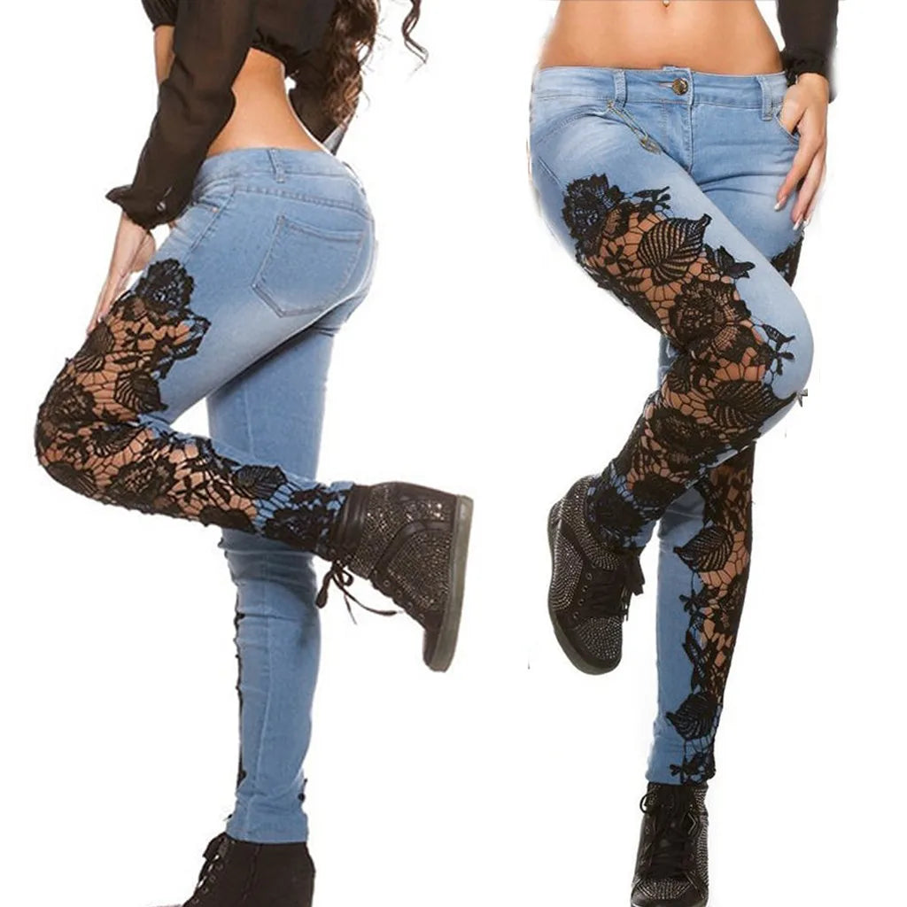 Denim Women's  Lace Jeans