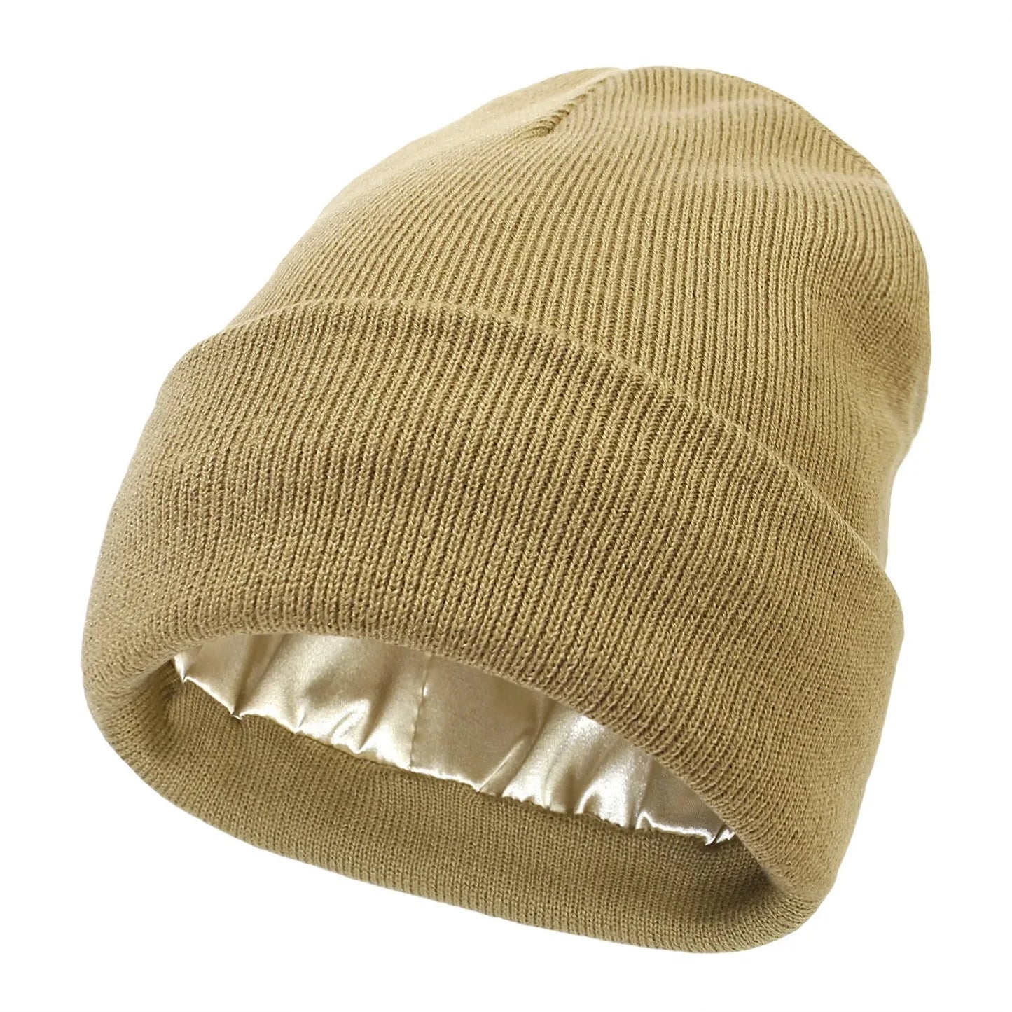 Unisex Satin Lined Beanie Hat For Women