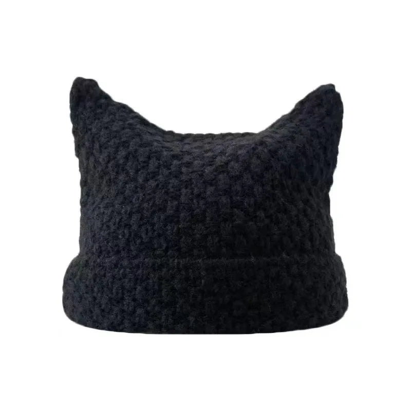 Knitted Kitty Beanie Hat