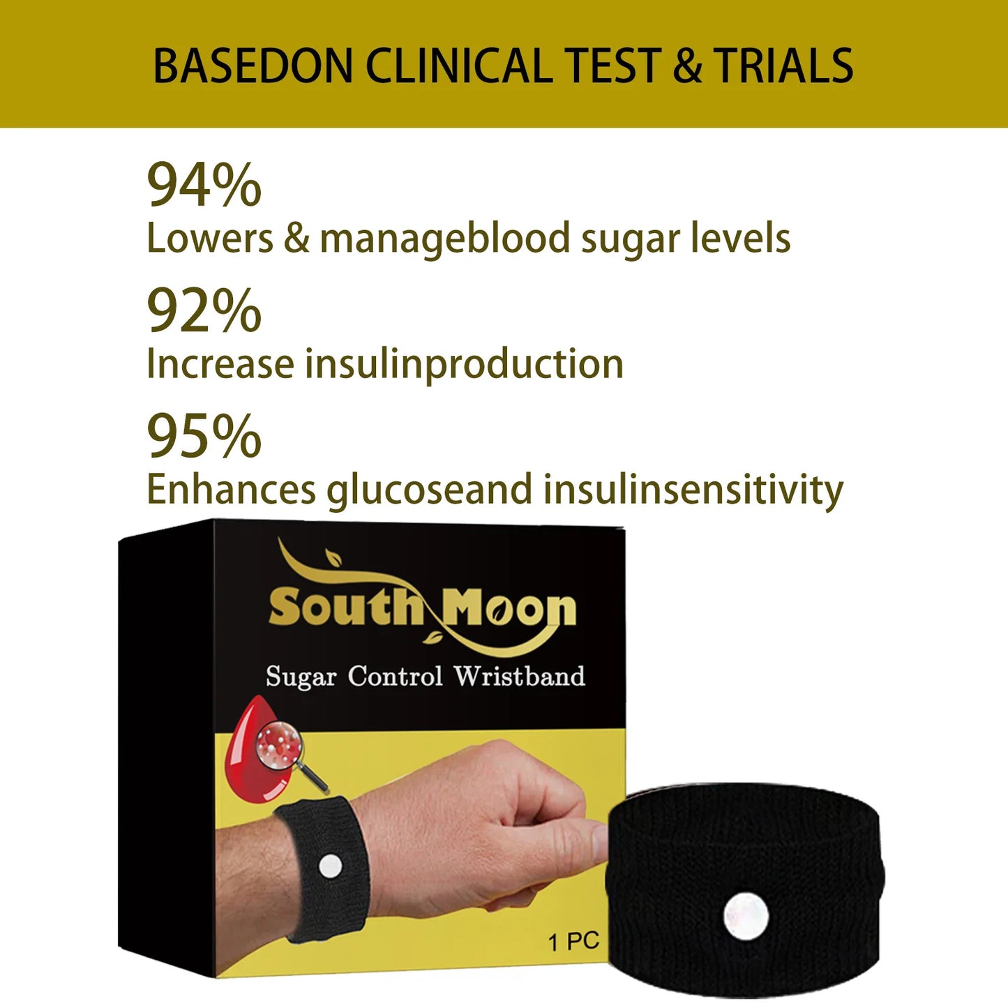 Sugar Control Bracelet Balance Blood Glucose Hypertension Lowering Relieve Fatigue Relaxation Diabetes Relief Ions Wristband