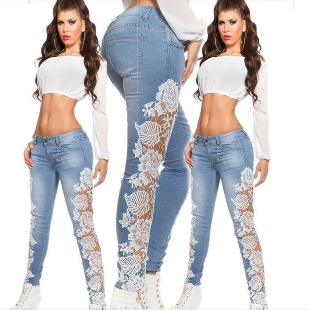 Denim Women's  Lace Jeans