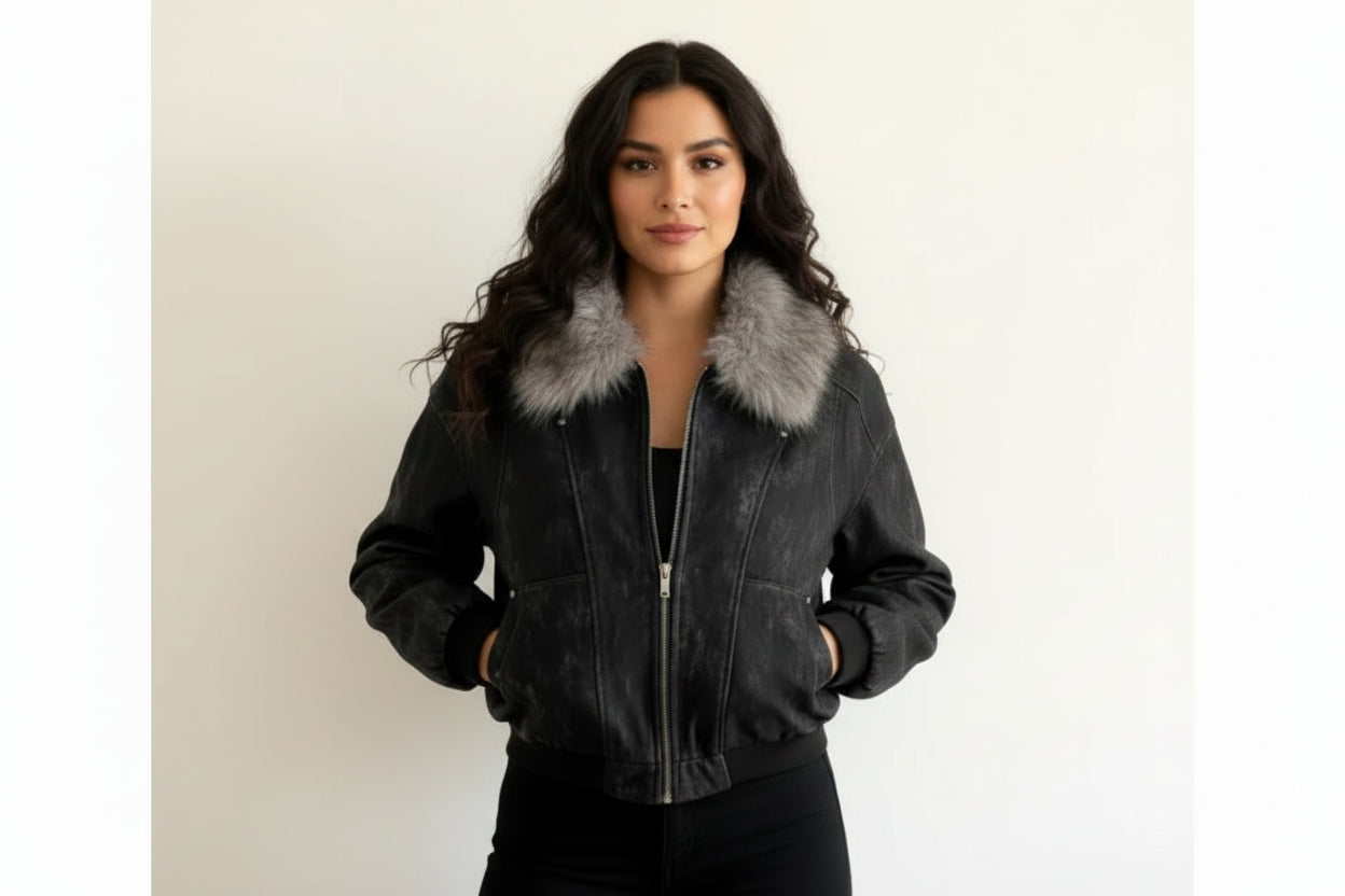 Chic Fur Hooded Coat