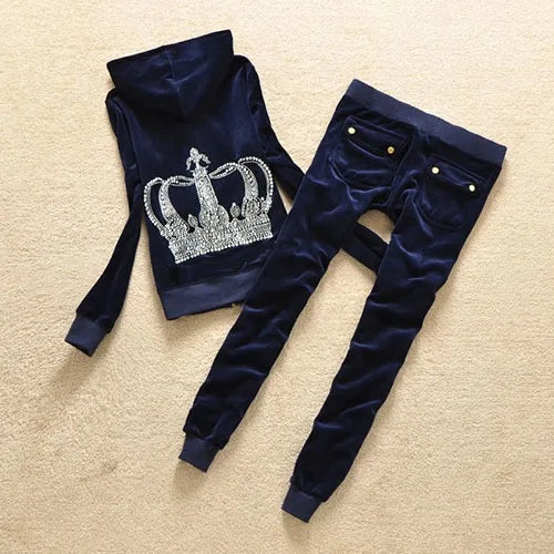 Diamond Velour Tracksuit For Women