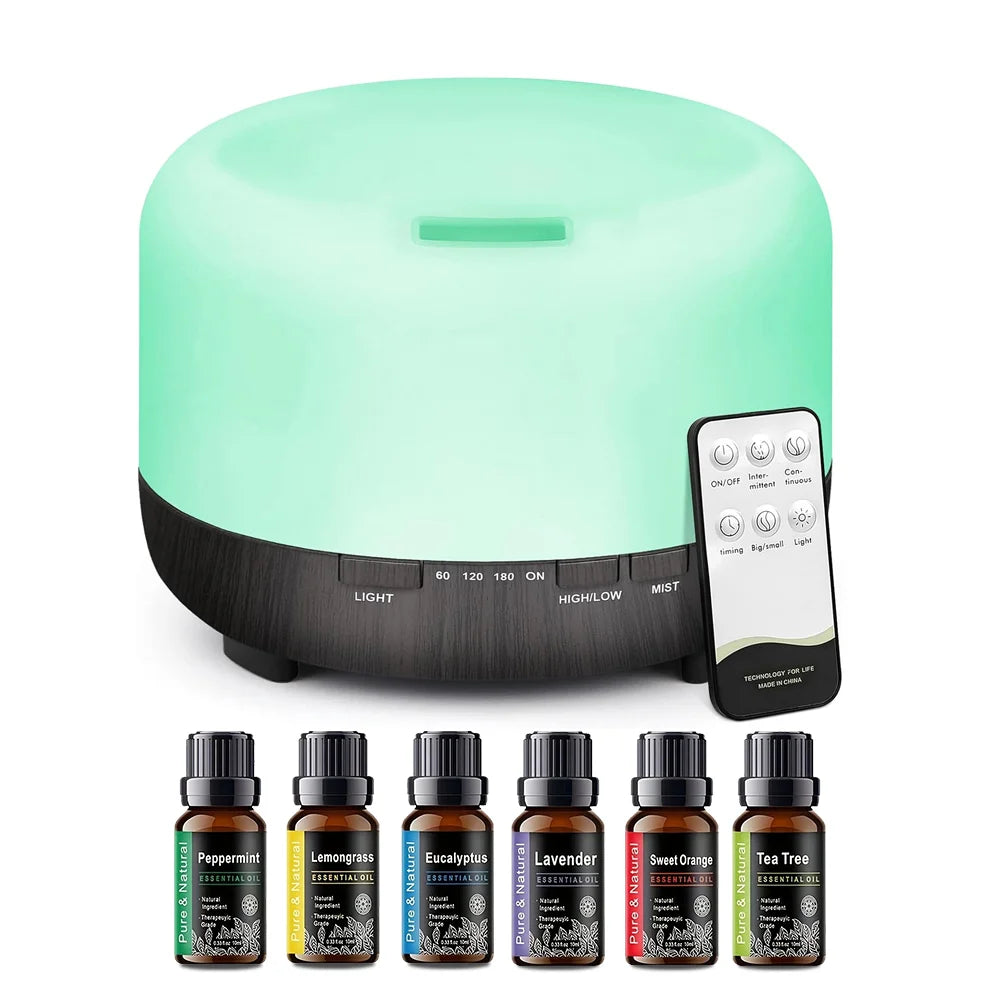 500ml Ultrasonic Essential Oil Diffuser with Remote Control