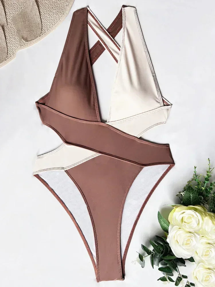 Deep V Neck One Piece Jump Suit