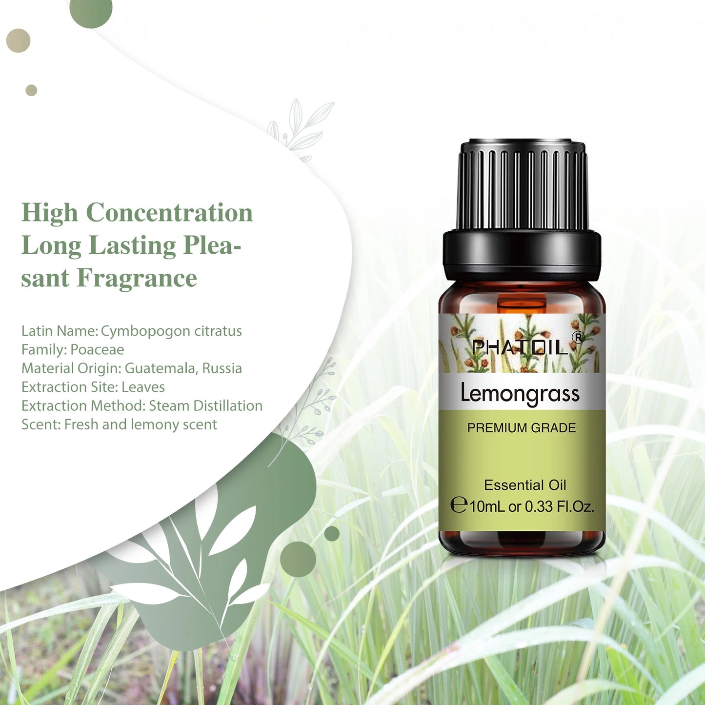 PHATOIL 6pcs Essential Oil Set 10ml