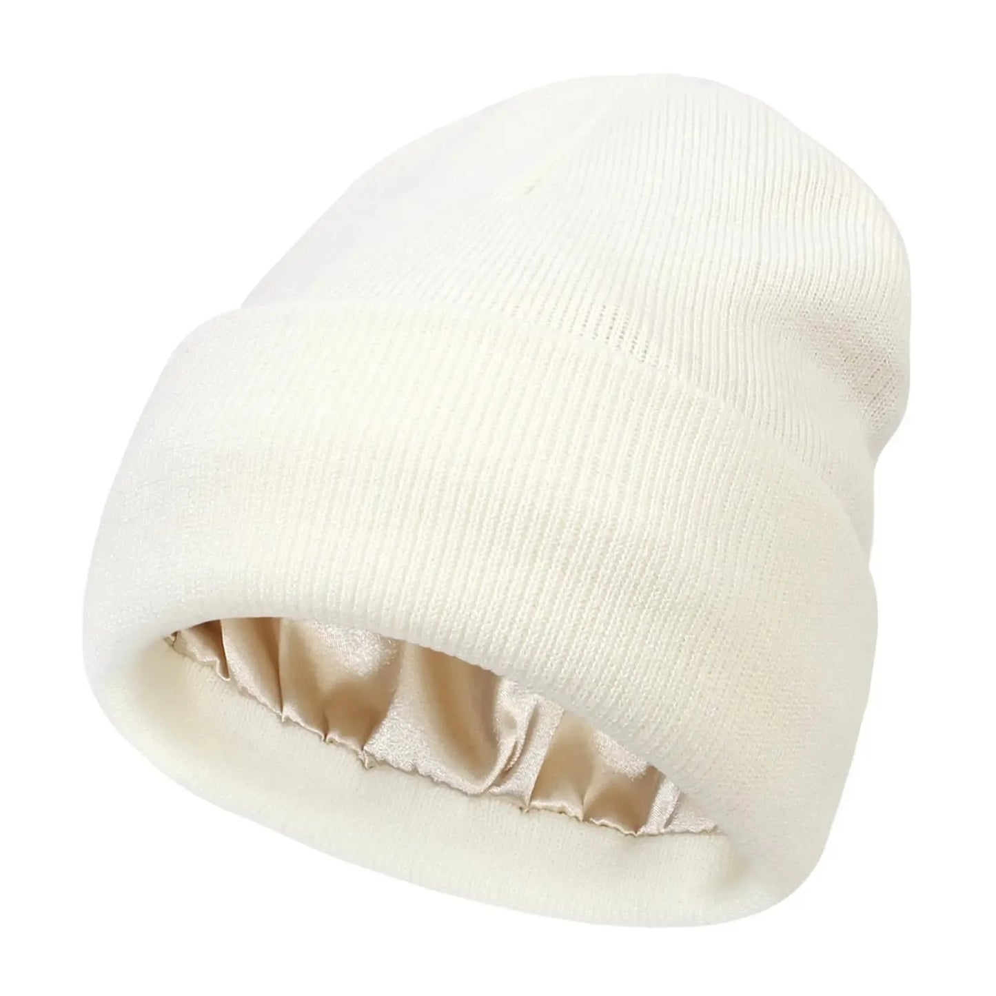 Unisex Satin Lined Beanie Hat For Women