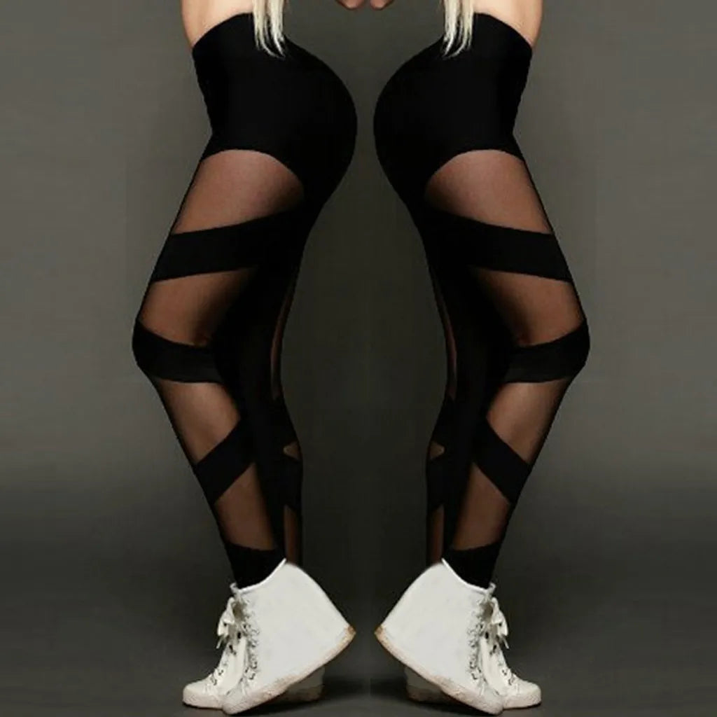 Leggings Spliced Mesh