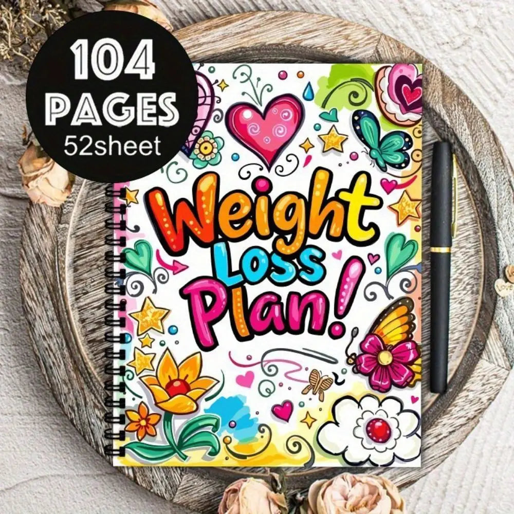 Fitness Tracker Weight Loss Plan Book 104 Pages 12 Weeks